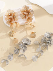 Floral Decor Graceful Fringed Earrings Earrings