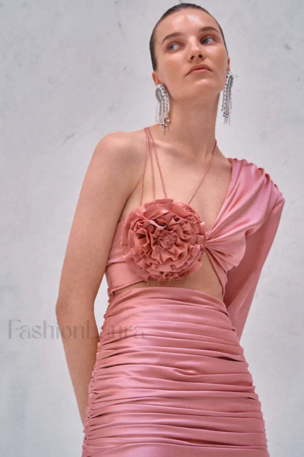 Floral Elegant Caramel Dress Secondary image