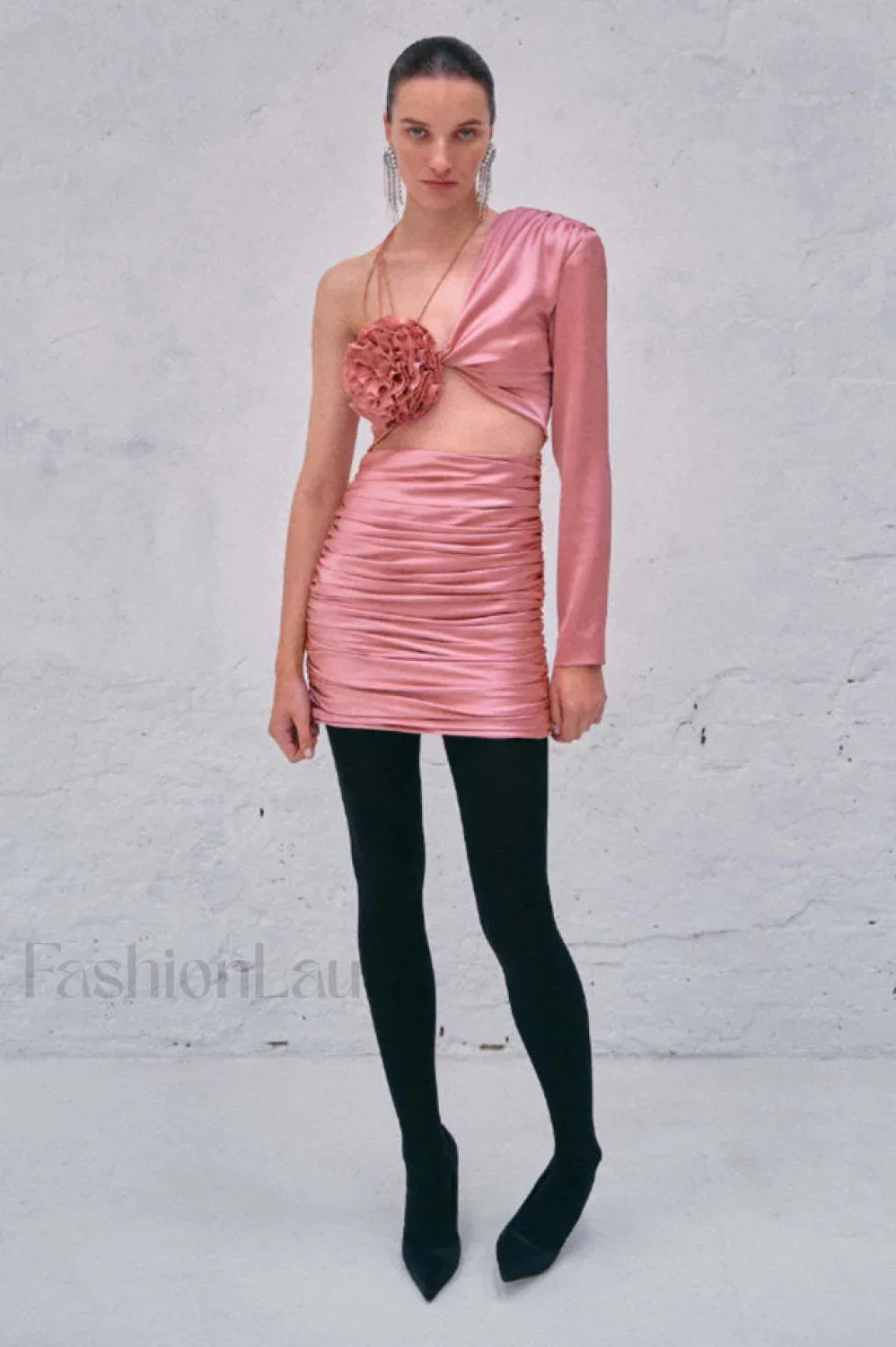Floral Elegant Caramel Dress Main image