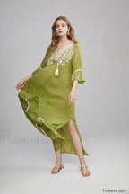 Floral Flare Sleeve Boho Dress