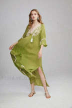Floral Flare Sleeve Boho Dress