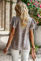 Floral Flutter Stylish Sleeve Top
