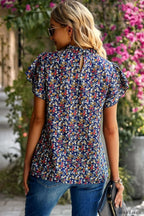 Floral Flutter Stylish Sleeve Top