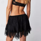 Floral Lace Patchwork Mini Skirt