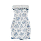 Floral Lace Trim Tie Front Strapless Mini Dress Blue Strapless Dresses