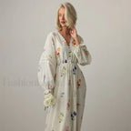 Floral Lantern Sleeve Boho Dress
