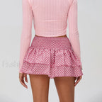 Floral Pleated Bohemian Mini Skirt