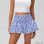 Floral Pleated Bohemian Mini Skirt