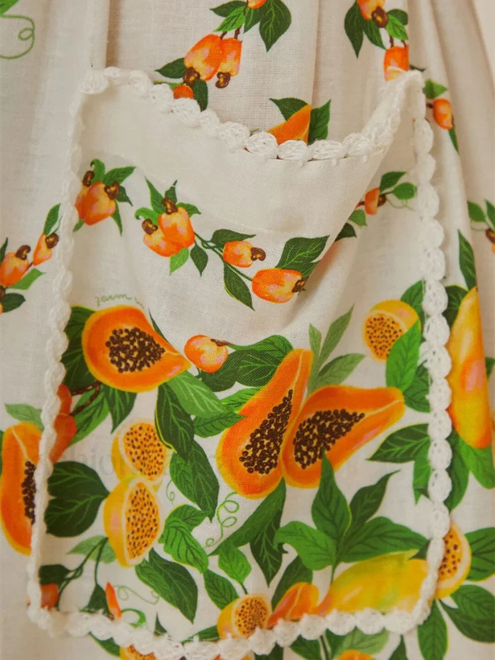 Floral Pocket Square Neck Maxi Dress