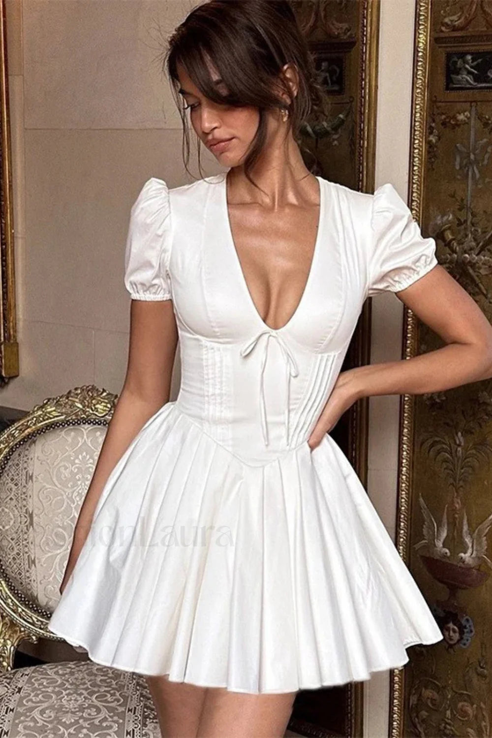 Floral Princess Gauze Sweet French Mini Dress Secondary image
