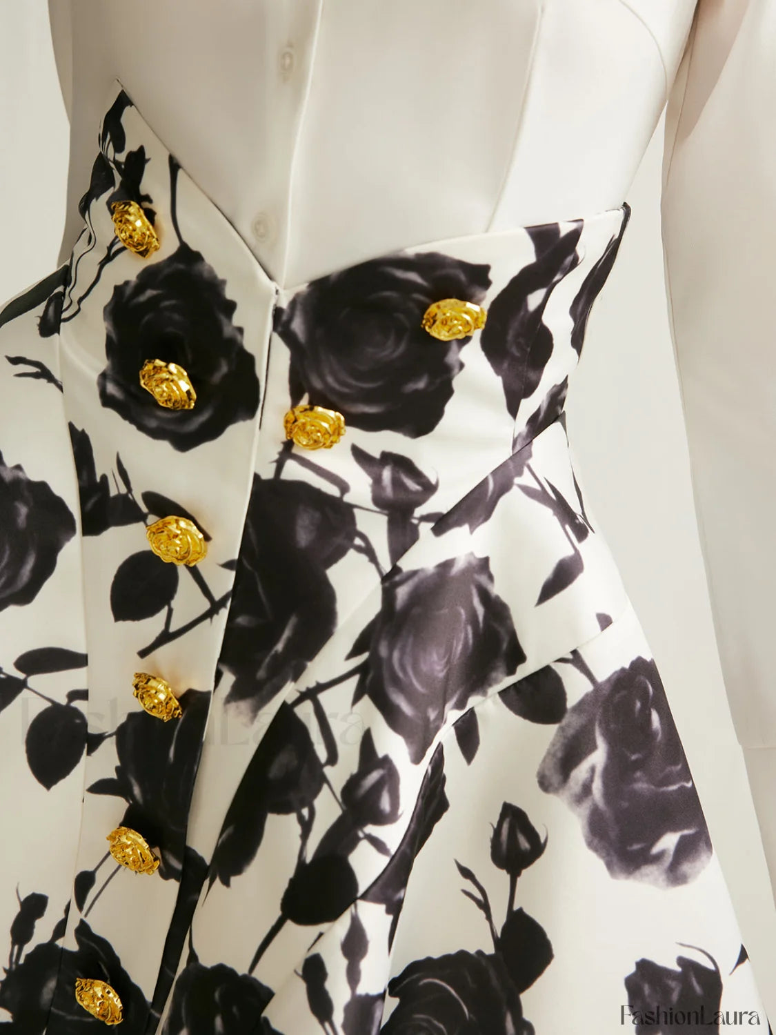 Floral Print Button Detail Skirt Skirts
