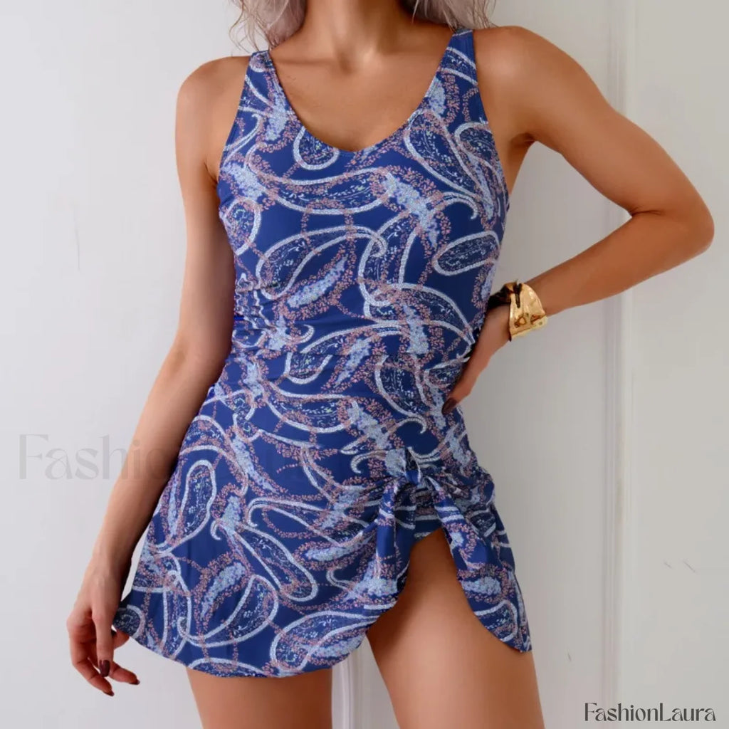 Floral Print Push Up Closed One Piece