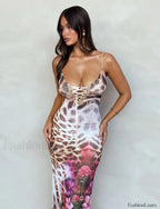 Floral Sling Bodycon Maxi Dress