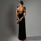 Floral Strappy Backless Slim Fit Hip Wrap Maxi Dress