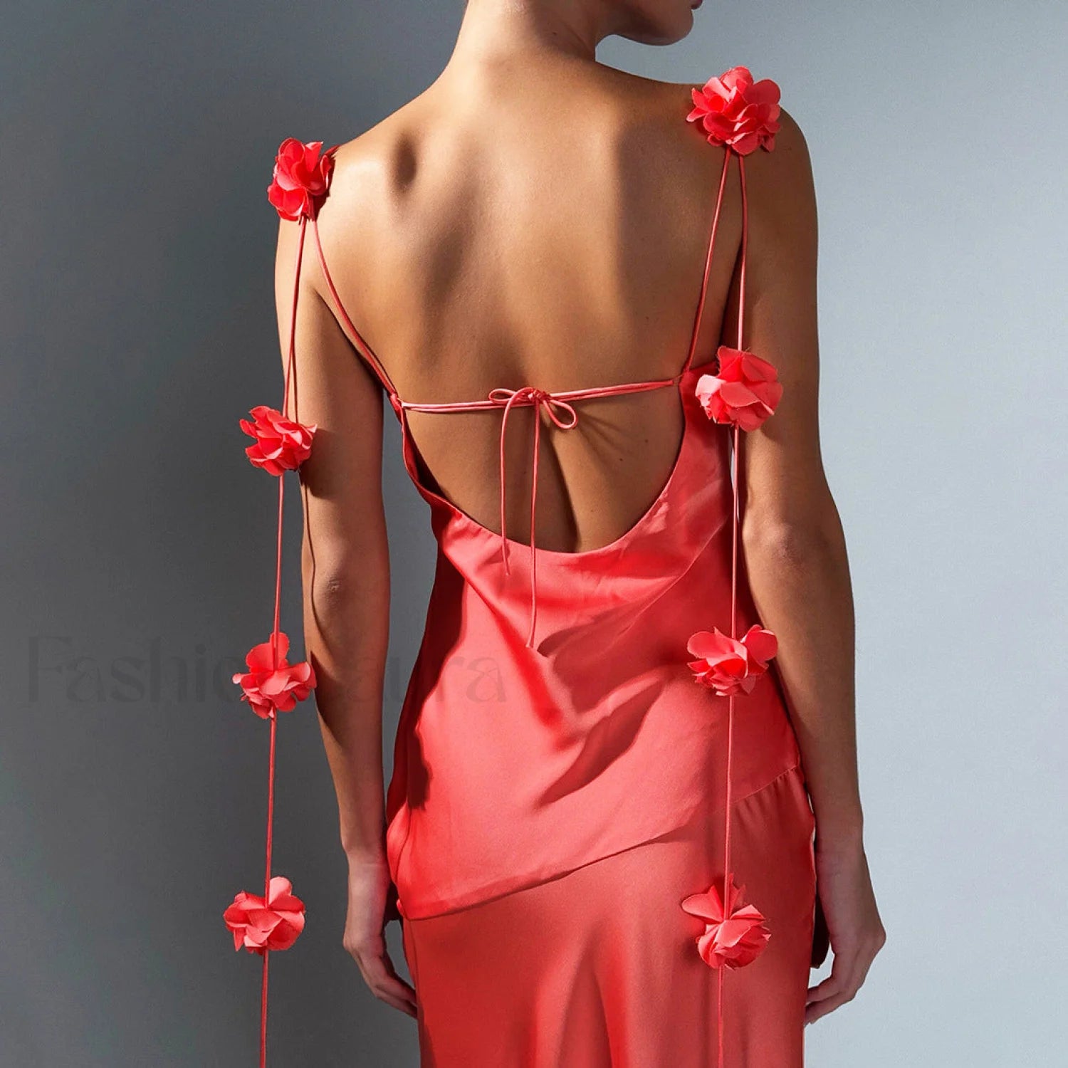 Floral Strappy Backless Slim Fit Hip Wrap Maxi Dress