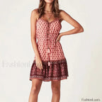 Floral Strappy Mini Boho Dress