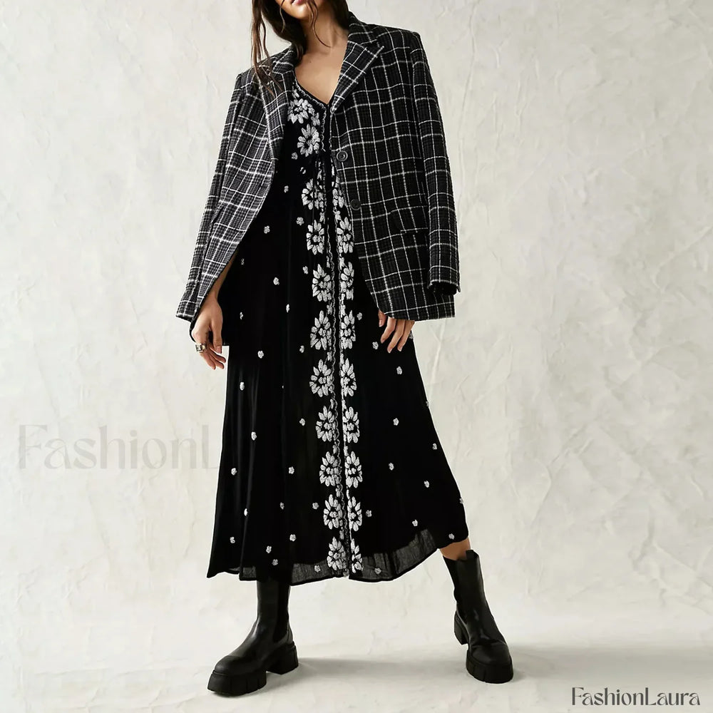 Floral Swing Maxi Boho Dress