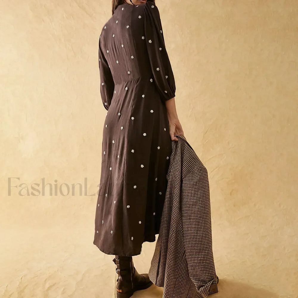 Floral Swing Maxi Boho Dress