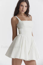 Florianne Ivory Stylish Bow Mini Dress