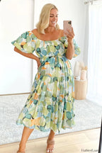 Flossy Elegant Midi Dress