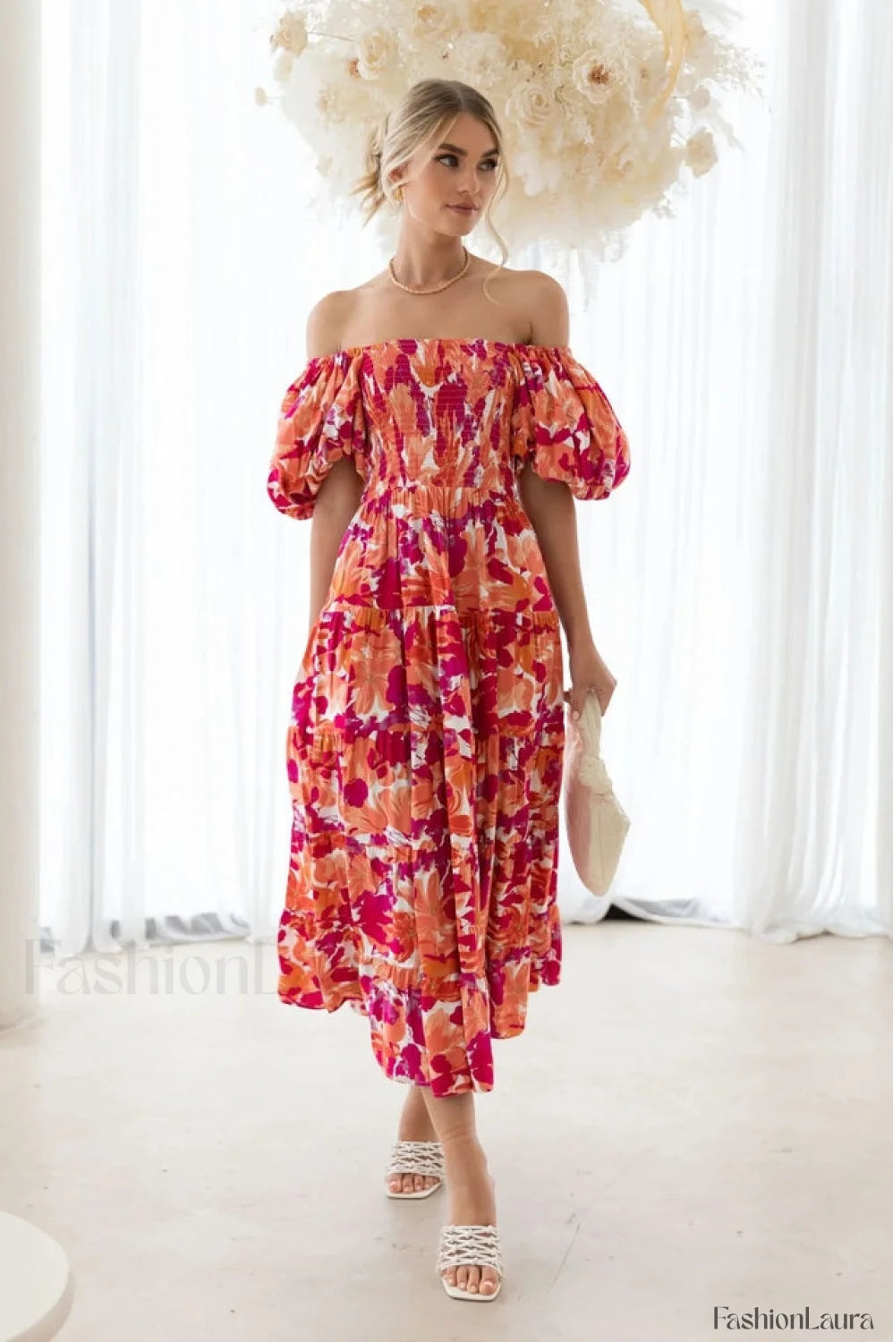 Flossy Elegant Midi Dress S / 6#