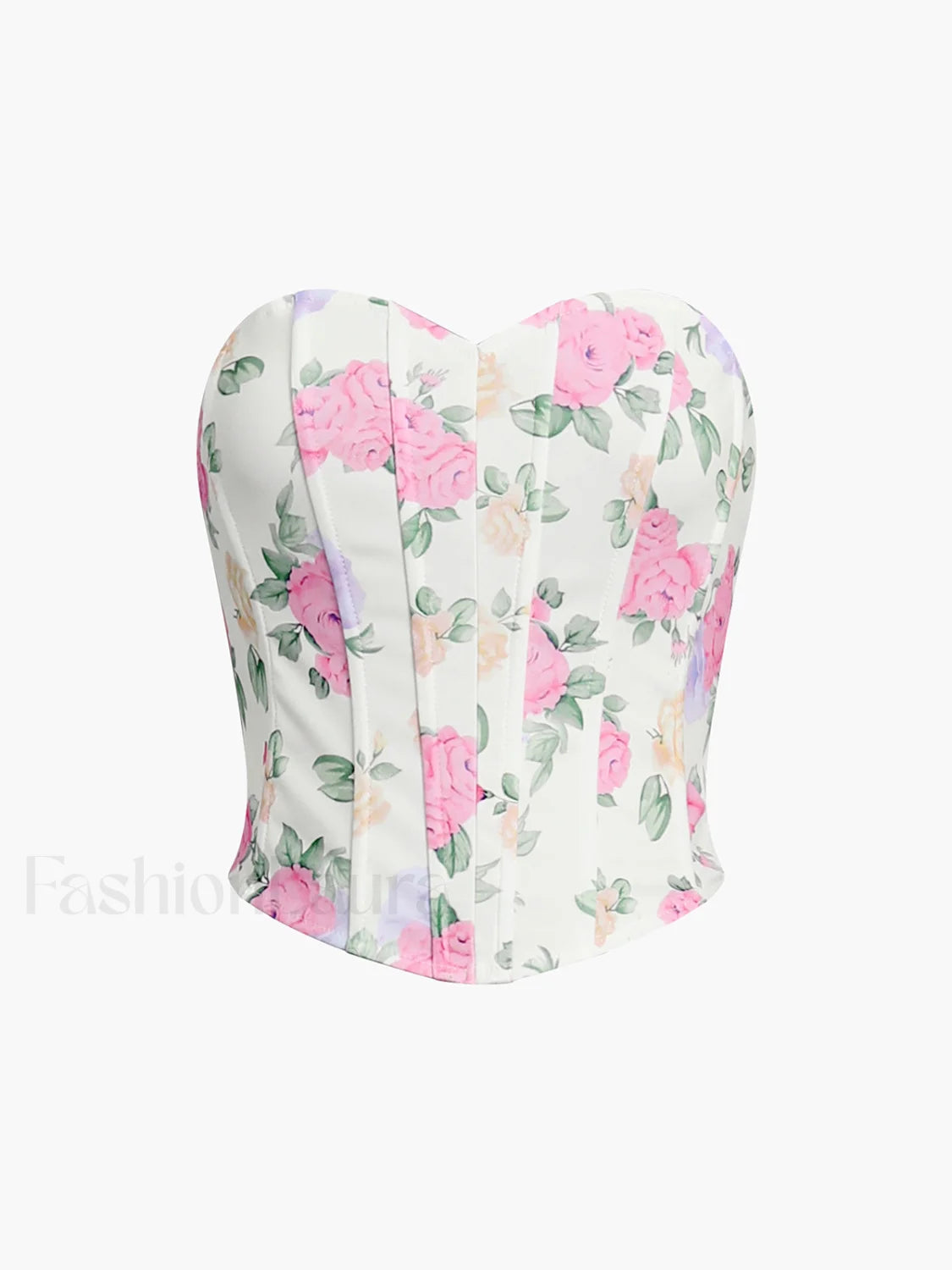 Flower Heart Shaped Neckline Corset Corset