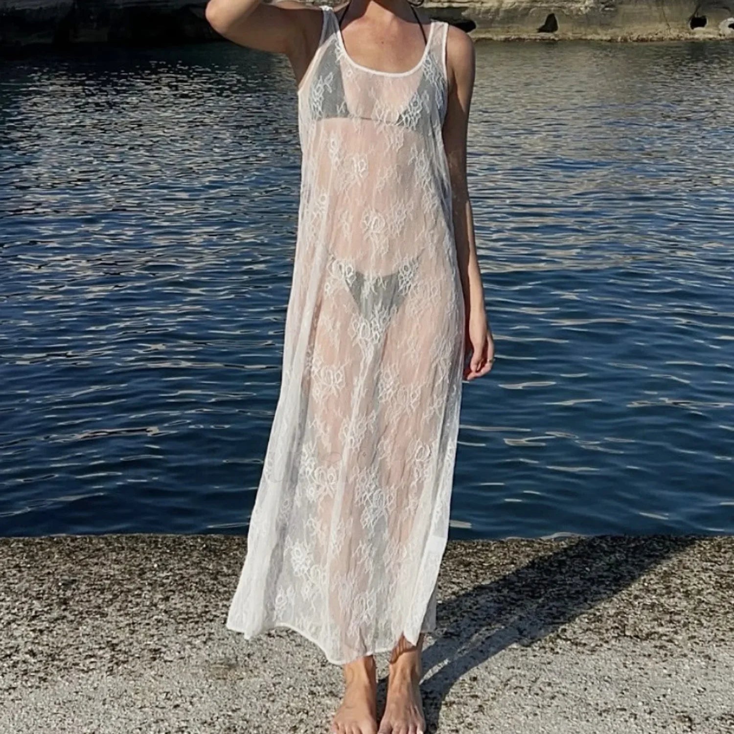 Flower Mesh Floral Dress Cover Up Main image
