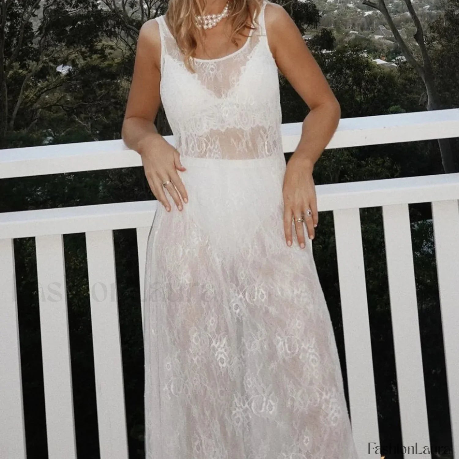 Flower Mesh Floral Dress Cover Up WHITE / S