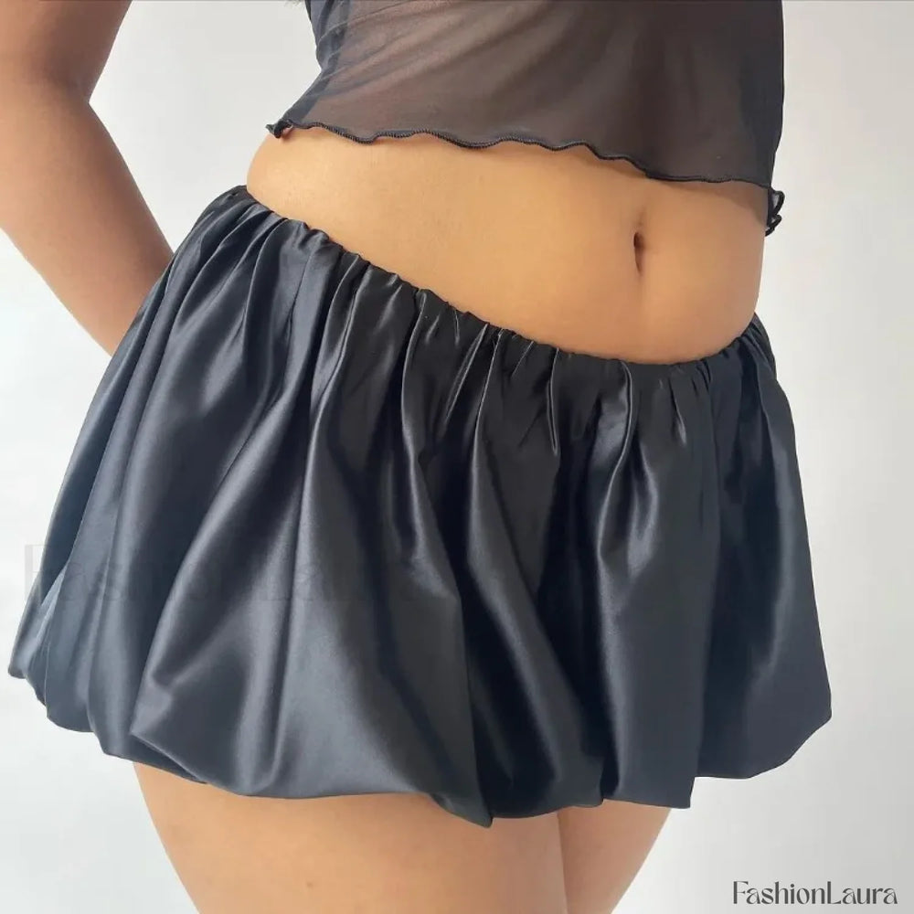 Folded Patchwork Balloon Skirt