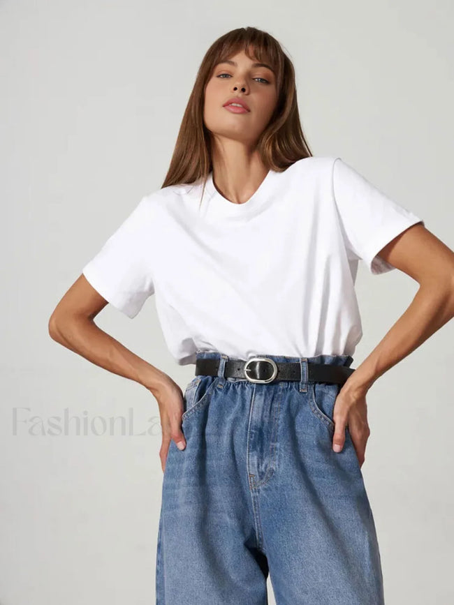 For Every Moment Solid Shirt White / XS T Shirts Main image
