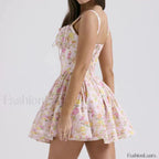 French Hepburn Style Black Strappy A Line Mini Dress