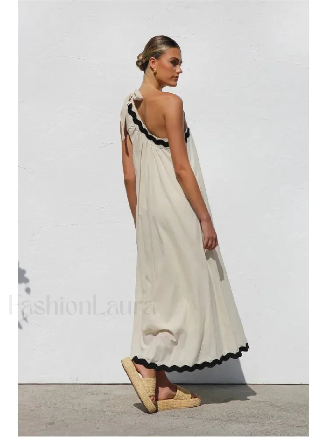 French Sloping-Shoulder Boho Dress Secondary image