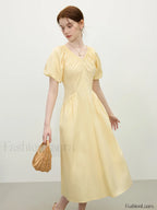 French Waist Slim Midi Dress