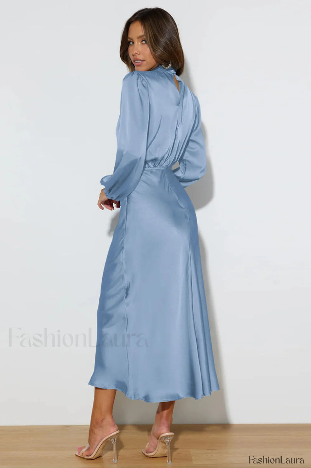 From The Source Charming High Neck Bridal Dress