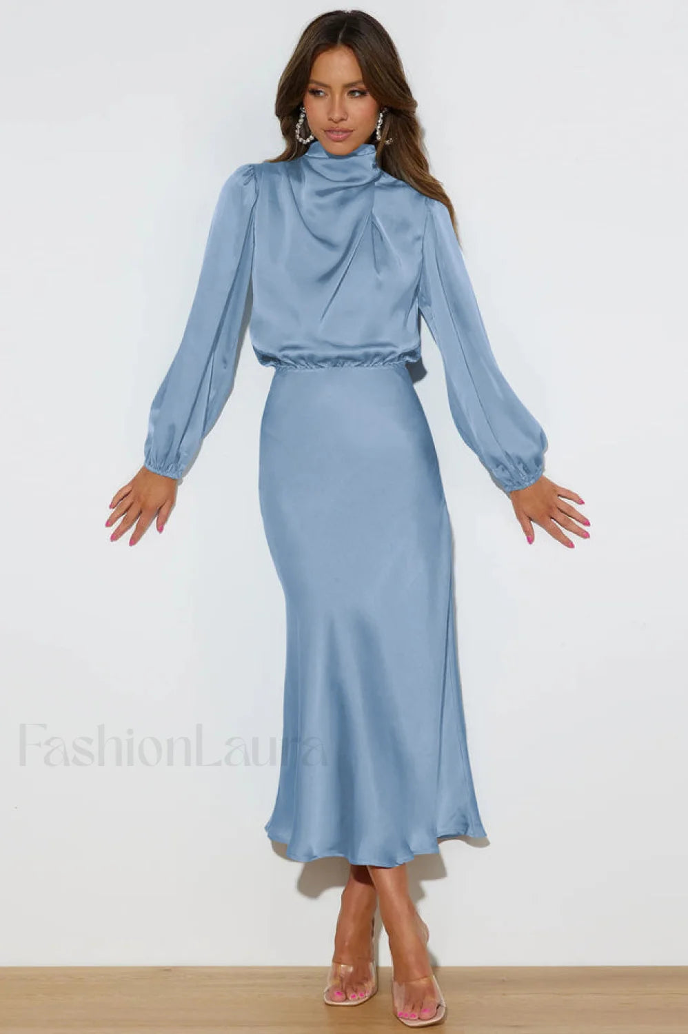 From The Source Charming High Neck Bridal Dress