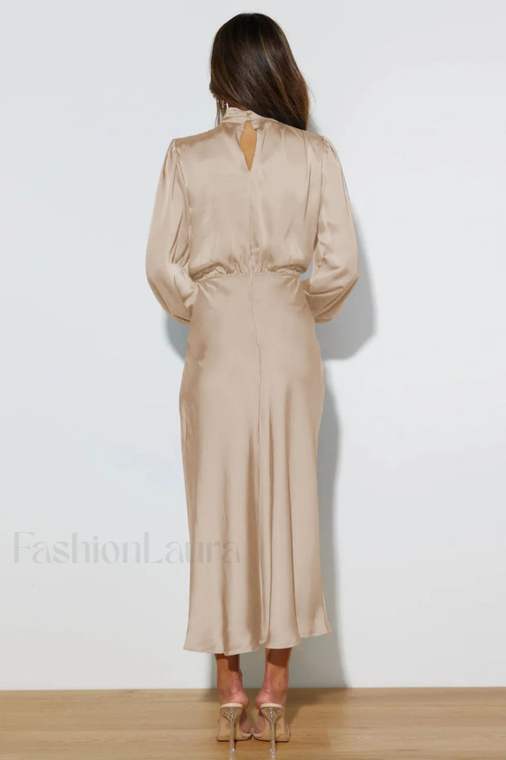 From The Source Charming High Neck Bridal Dress