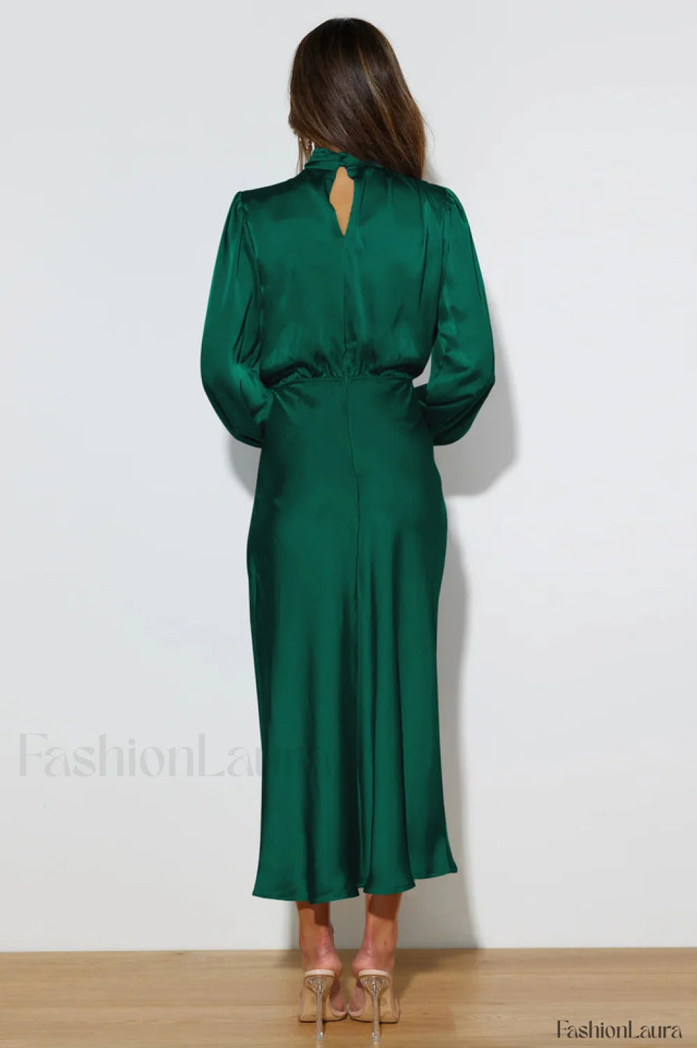From The Source Charming High Neck Bridal Dress