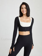 Front Charming Button Bolero T Shirts