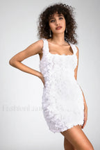 Fryni 3D Stylish Floral Mini Dress