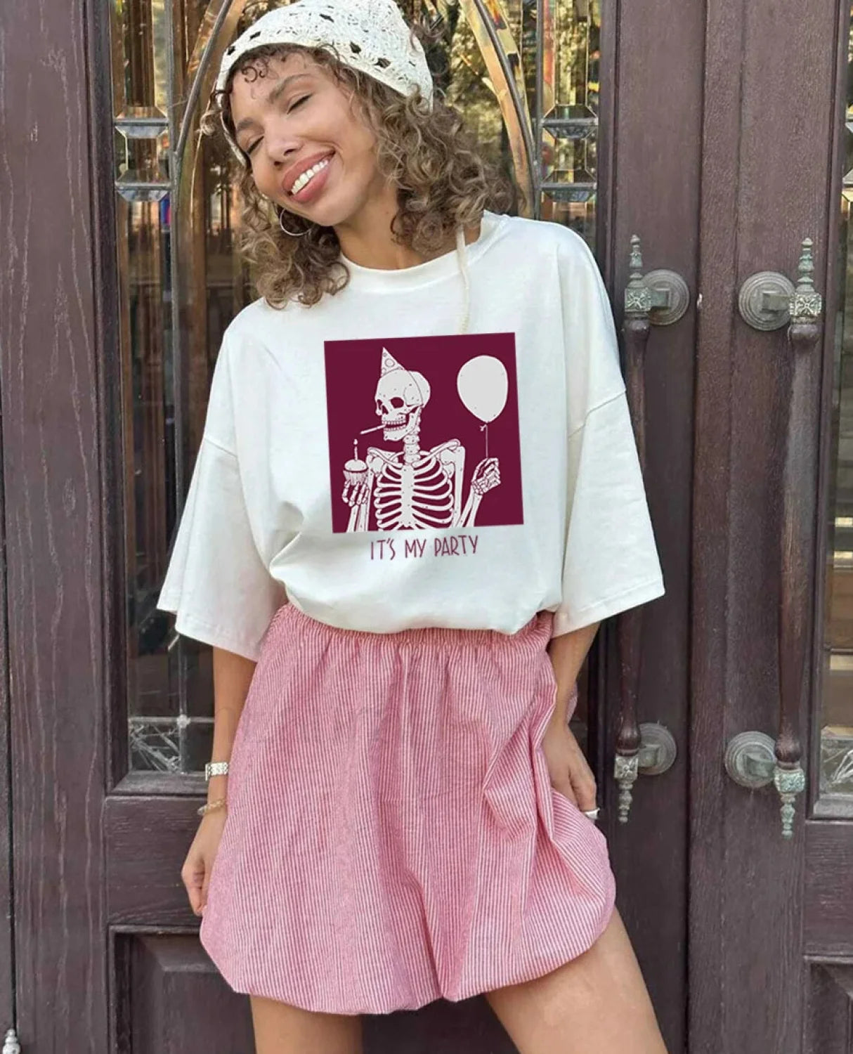 Funny Graphic Printed Cotton T-Shirt Secondary image