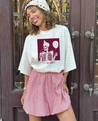 Funny Graphic Printed Cotton T Shirt