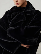 Furry Oversized Collar Trendy Faux Fur Coat Women Faux Fur Coats