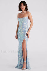Gabrielle Formal Stylish Sequin Long Dress