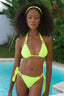 Gemstone Decor Halter Bikini Set Green / S