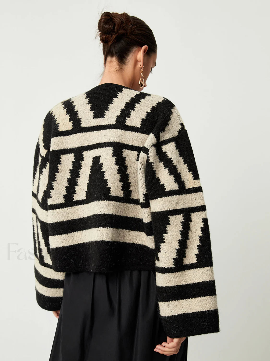 Geometric Print Graceful Kimono Cardigan Secondary image