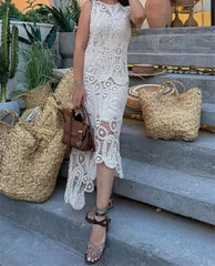 Geometric Strapless Boho Dress