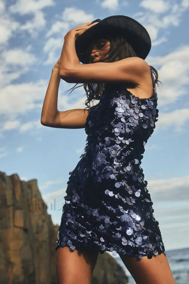Giselle Disc Stylish Sequin Mini Dress Party Dresses L Main image