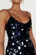 Giselle Disc Stylish Sequin Mini Dress Party Dresses L