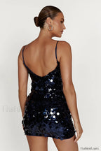 Giselle Disc Stylish Sequin Mini Dress Party Dresses L