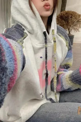 Glitter Sequin Loose Fit Hooded Hoodie